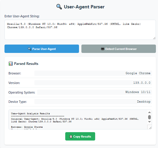 User-Agent Parser