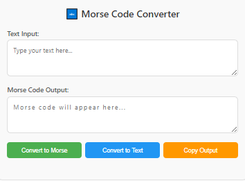 Morse Code Converter