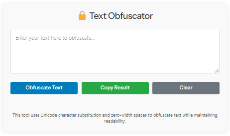 Text Obfuscator Tool