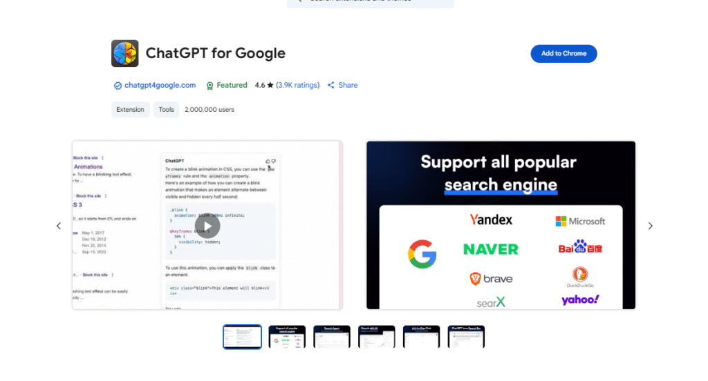 ChatGPT for Google