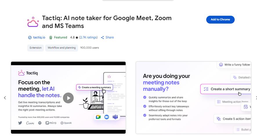 Tactiq – AI Meeting Notes