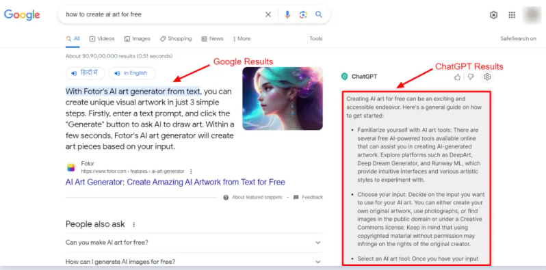ChatGPT for Google