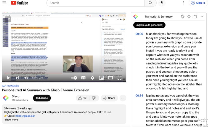 YouTube Summary with ChatGPT